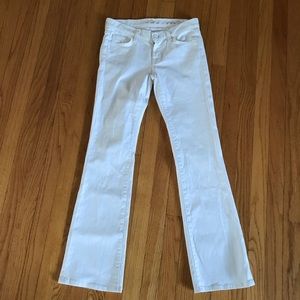 7 For All Mankind White Bootcut Jeans